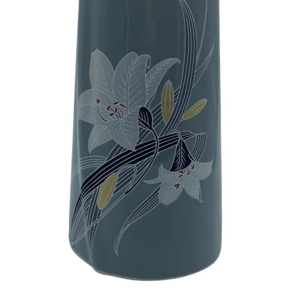 Vintage Fine China Floral With Butterfly Gold Silver Accent Vase Made in Japan